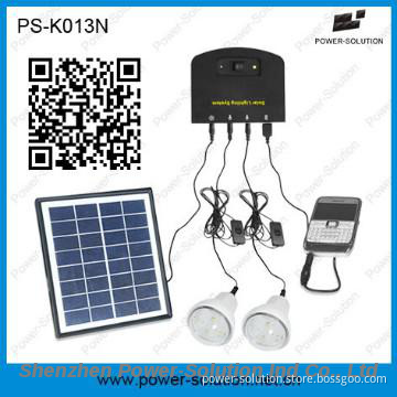 4W Mini Solar Home Lighting Kit  with USB Phone Charger
